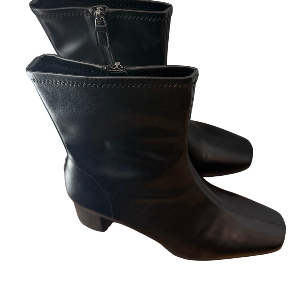 Aerosoles Miley Womens Black Square Toe Block Heel Ankle Boots Size 8.5M - NWOB - Picture 3 of 9